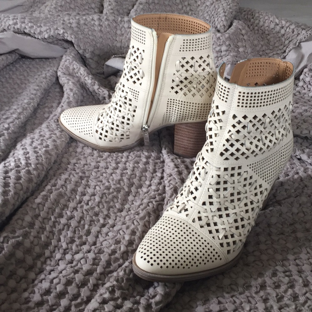 Off white Franco sarto ankle boots